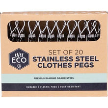 Load image into Gallery viewer, Stainless Steel Clothes Pegs (20 Pack)-laundry-MintEcoShop