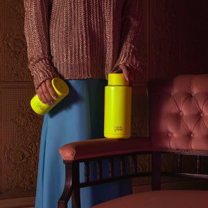 Frank Green Ceramic Reusable Cup Medium 295ml (10oz) - Neon Yellow