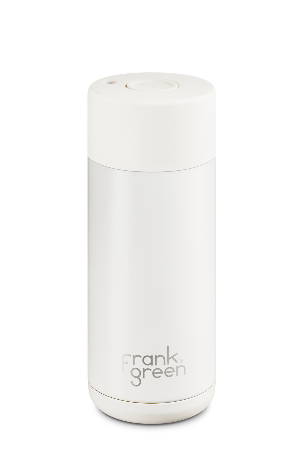 Frank Green Ceramic Reusable Bottle with Push Button Lid 475ml 16oz) - Cloud White