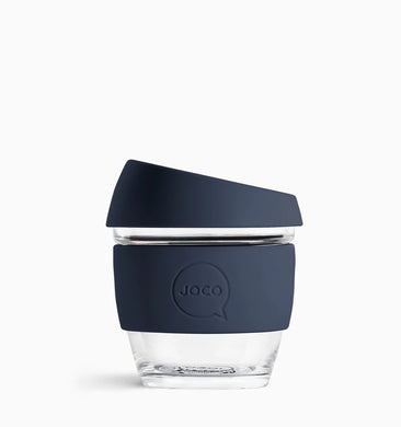 Joco Reusable Glass Coffee Cup Small 8oz/236ml - Mood Indigo