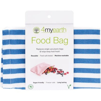 4MyEarth Reusable Cotton Food Bag - Denim Stripe