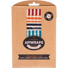 Load image into Gallery viewer, Apiwraps Reusable Beeswax Wraps - The Apiwrap Set (4 Pack - S, M, L, XL)