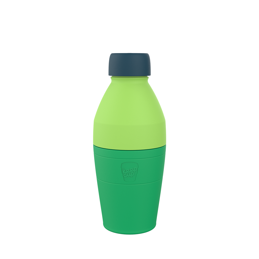 KeepCup Helix Reusable Thermal Bottle & Cup - Medium 530ml/18oz Calenture (Green Duo)