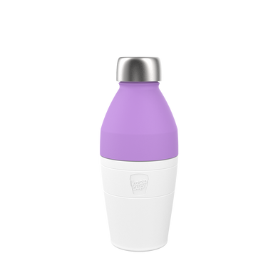 KeepCup Helix Reusable Thermal Bottle & Cup - Medium 530ml/18oz Twilight (Lilac/White)