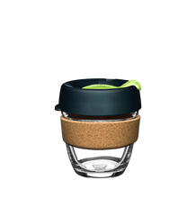Load image into Gallery viewer, KeepCup Reusable Coffee Cup - Brew Glass &amp; Cork - Small 8oz Green (Deep)