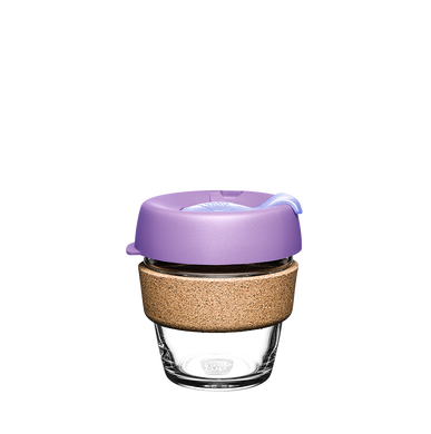 KeepCup Reusable Coffee Cup - Brew Glass & Cork - Extra Small 6oz Purple (Moonlight)