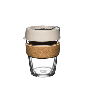 KeepCup Reusable Coffee Cup - Brew Glass & Cork - Medium 12oz Taupe (Filter)