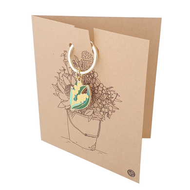 Banksia Gifts Gift Card with Keyring - Wattle