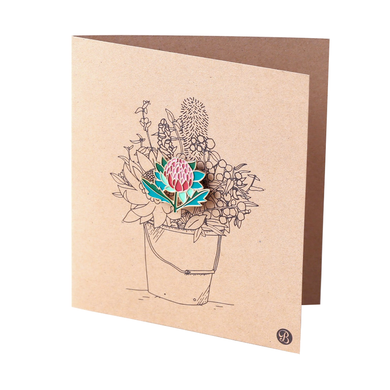 Banksia Gifts Gift Card with Magnet - Waratah
