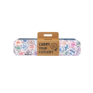 RetroKitchen Carry Your Cutlery Travel Set - Passport Stamps