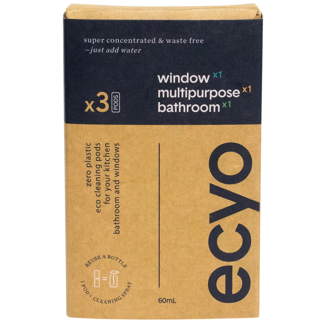 Ecyo  Cleaning Pods - Window, Multipurpose and Bathroom (3 Pack)