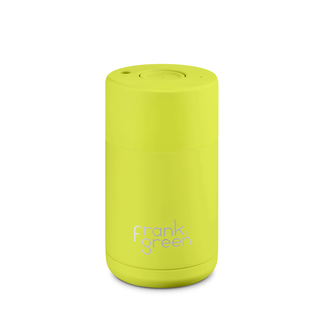 Frank Green Ceramic Reusable Cup Medium 295ml (10oz) - Neon Yellow