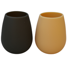 Load image into Gallery viewer, Porter Green Fegg Unbreakable Foldable Silicone Tumblers - Dijon (Olive &amp; Ochre)