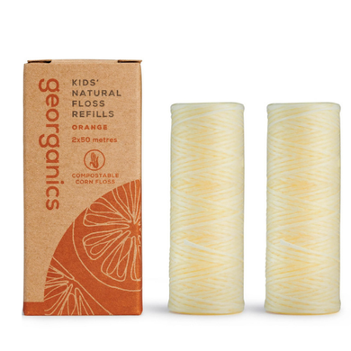 Georganics Dental Floss Refill - Orange (2 Pack x 50m)