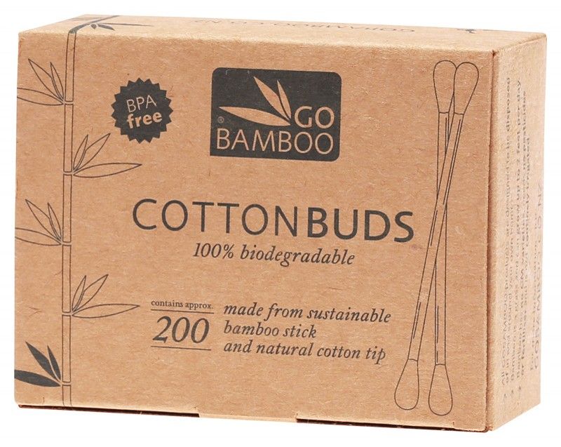 Bamboo Cotton Buds (200 Pack)-body-MintEcoShop