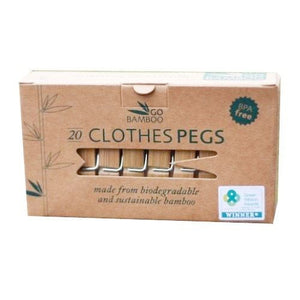 Bamboo Clothes Pegs (20 Pack)-kitchen-MintEcoShop