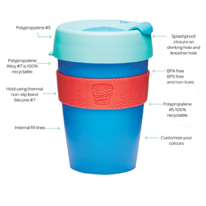 KeepCup Reusable Coffee Cup - Original - Small 8oz Black