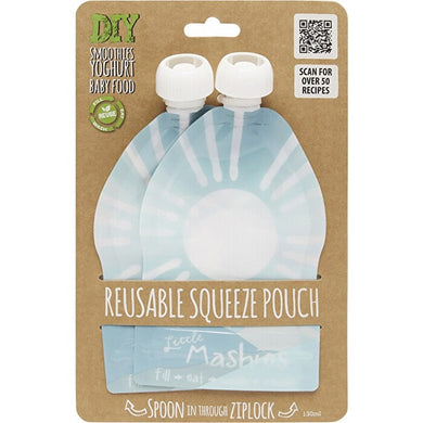 Little Mashies Reusable Squeeze Food Pouch - Sun (2 Pack)
