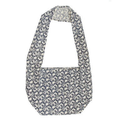 Reusable Shopping Bag with Long Handle - Cotton Lilly Pilly Indigo