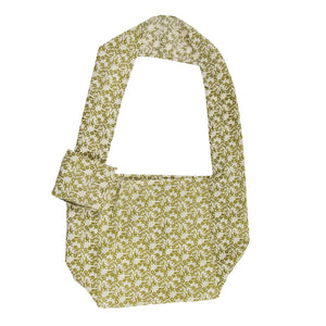 Reusable Shopping Bag with Long Handle - Cotton Lilly Pilly Olive