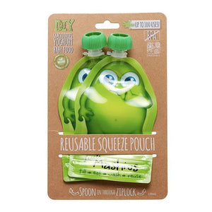 Little Mashies Reusable Squeeze Food Pouch - Green (2 Pack)