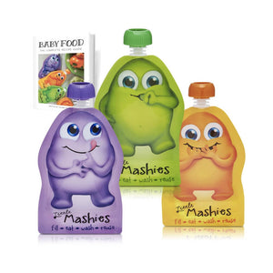 Little Mashies Reusable Squeeze Food Pouch - Assorted Designs (10 Pack)