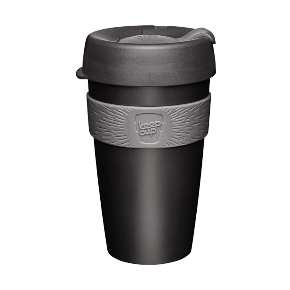 KeepCup Reusable Coffee Cup - Original - Large 16oz Black/Grey (Doppio)