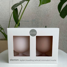 Load image into Gallery viewer, Porter Green Stemm Unbreakable Silicone Wine Glasses - Rabat (Latte &amp; Donkey)