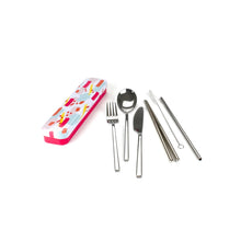 Load image into Gallery viewer, RetroKitchen Carry Your Cutlery Travel Set - Colour Splash