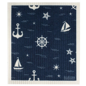 RetroKitchen 100% Compostable Dishcloth - Navy Nautical