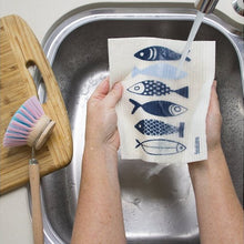 Load image into Gallery viewer, RetroKitchen 100% Compostable Dishcloth - Fish