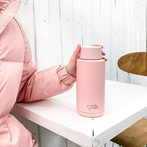 Frank Green Eco Gift Set with Reusable Ceramic Cup and Large Bottle  - Blushed Pink