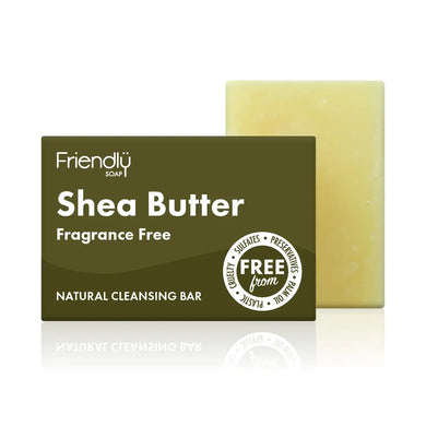 Friendly Soap Shea Butter Cleansing Bar for Face and Body (Fragrance-Free)