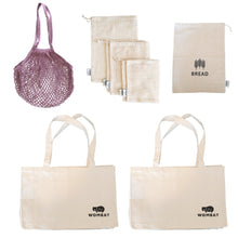 Load image into Gallery viewer, Wombat Reusable Shopping Bag Set - Starter Bundle (6 pack)