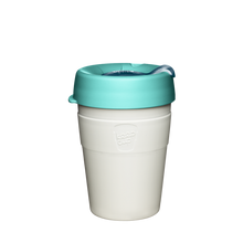 Load image into Gallery viewer, KeepCup Stainless Steel Thermal Coffee Cup - Medium 12oz Turquoise/White (Nebula)