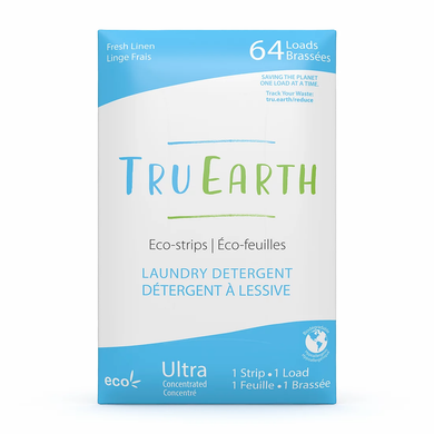 Tru Earth Laundry Detergent Strips - Fresh Linen (64 Pack)