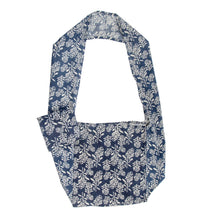 Load image into Gallery viewer, Reusable Shopping Bag with Long Handle - Cotton Wattle Indigo