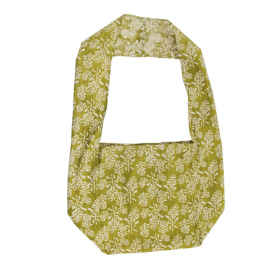 Reusable Shopping Bag with Long Handle - Cotton Wattle Olive