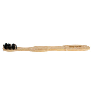 Wombat Adult Bamboo Toothbrush - Black