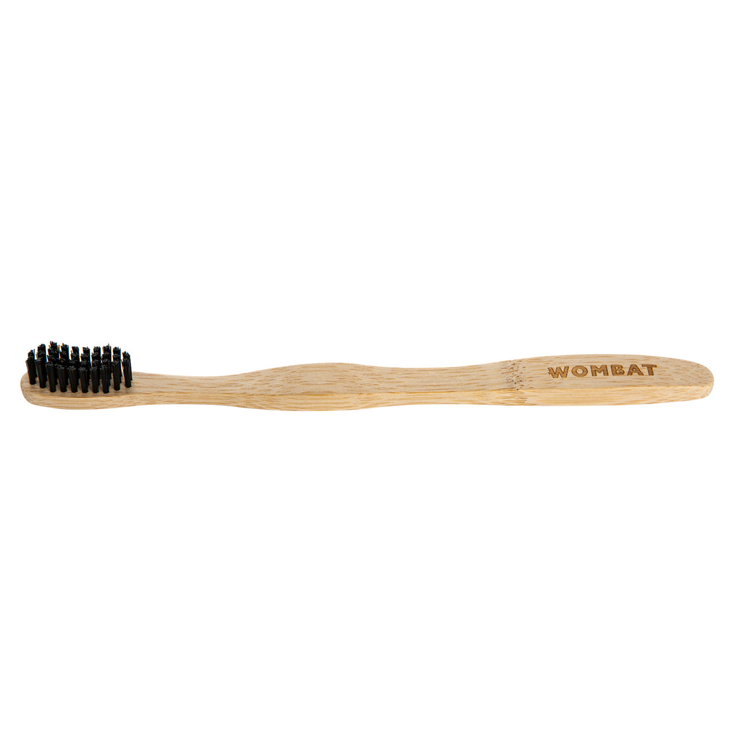 Wombat Adult Bamboo Toothbrush - Black