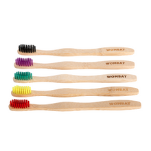 Load image into Gallery viewer, Wombat Adult Bamboo Toothbrushes (5 Pack)