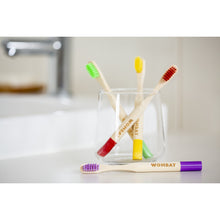 Load image into Gallery viewer, Wombat Kids Bamboo Toothbrush - Red