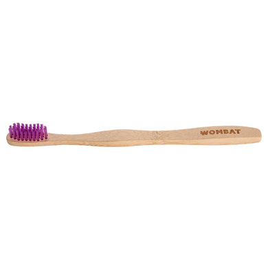 Wombat Adult Bamboo Toothbrush - Purple