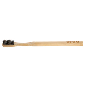 Wombat Bamboo Toothbrush with Charcoal Bristles