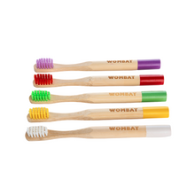 Load image into Gallery viewer, Wombat Kids Bamboo Toothbrushes (5 Pack)