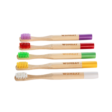 Wombat Kids Bamboo Toothbrushes (5 Pack)