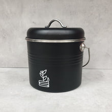 Load image into Gallery viewer, Wombat Steel Kitchen Compost Bin - Black