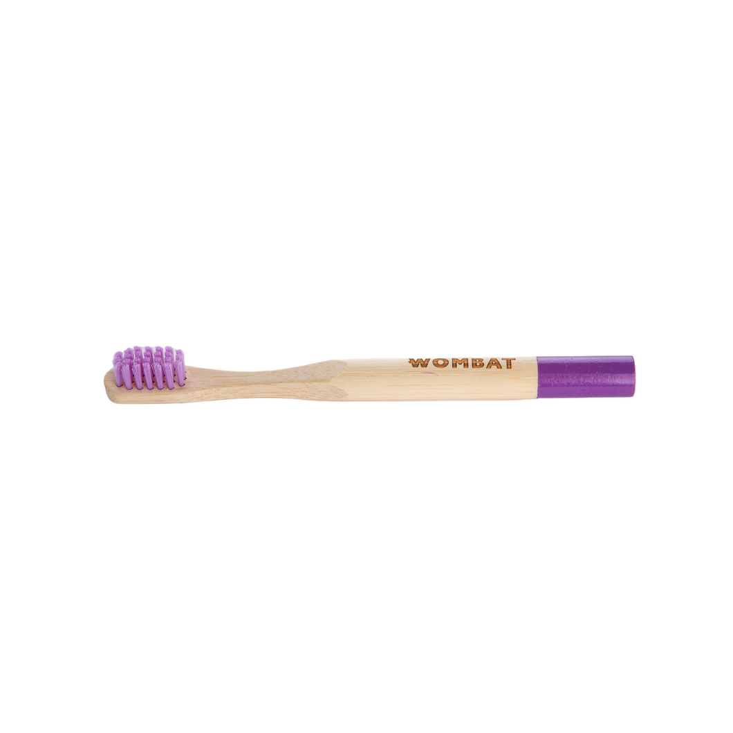 Wombat Kids Bamboo Toothbrush - Purple