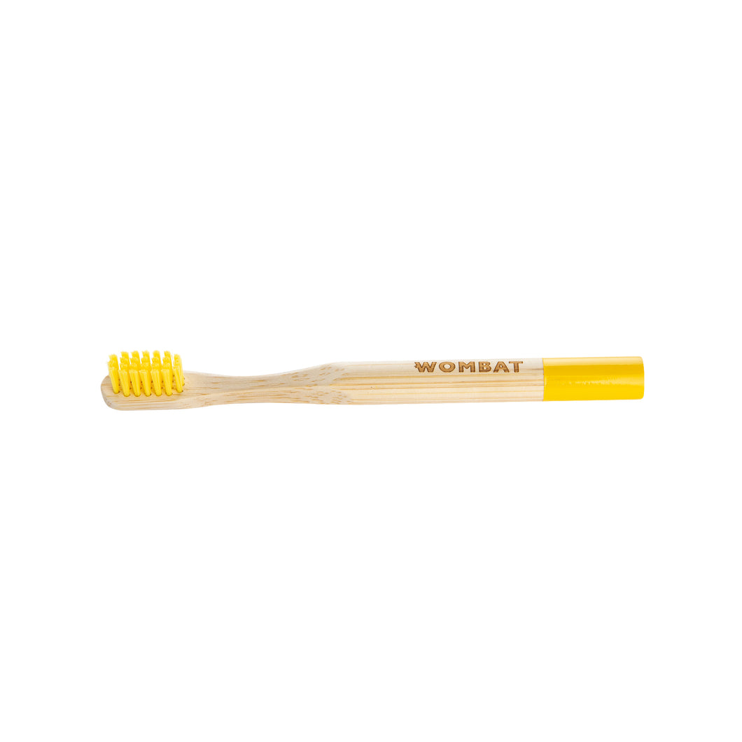 Wombat Kids Bamboo Toothbrush - Yellow