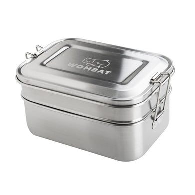 Wombat Stainless Steel Lunch Box - Double Stacker (1340ml)